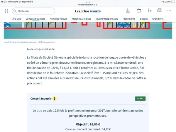 Article investir
